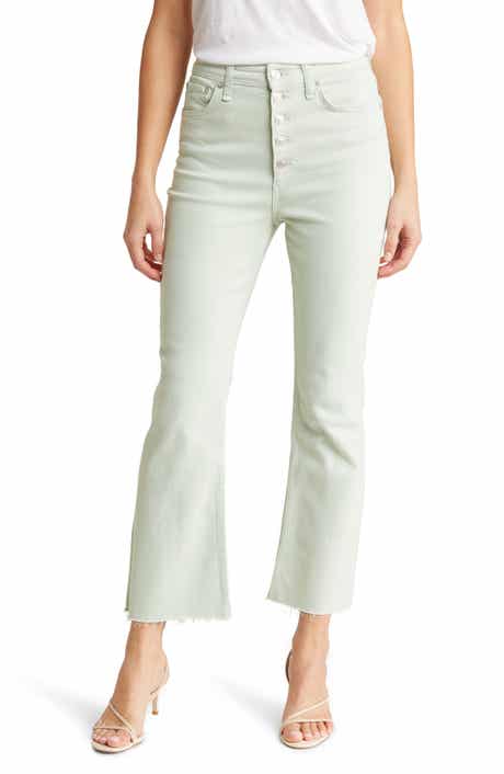 MOTHER The Pixie Tomcat High Rise Ankle Straight Jeans in Daytime