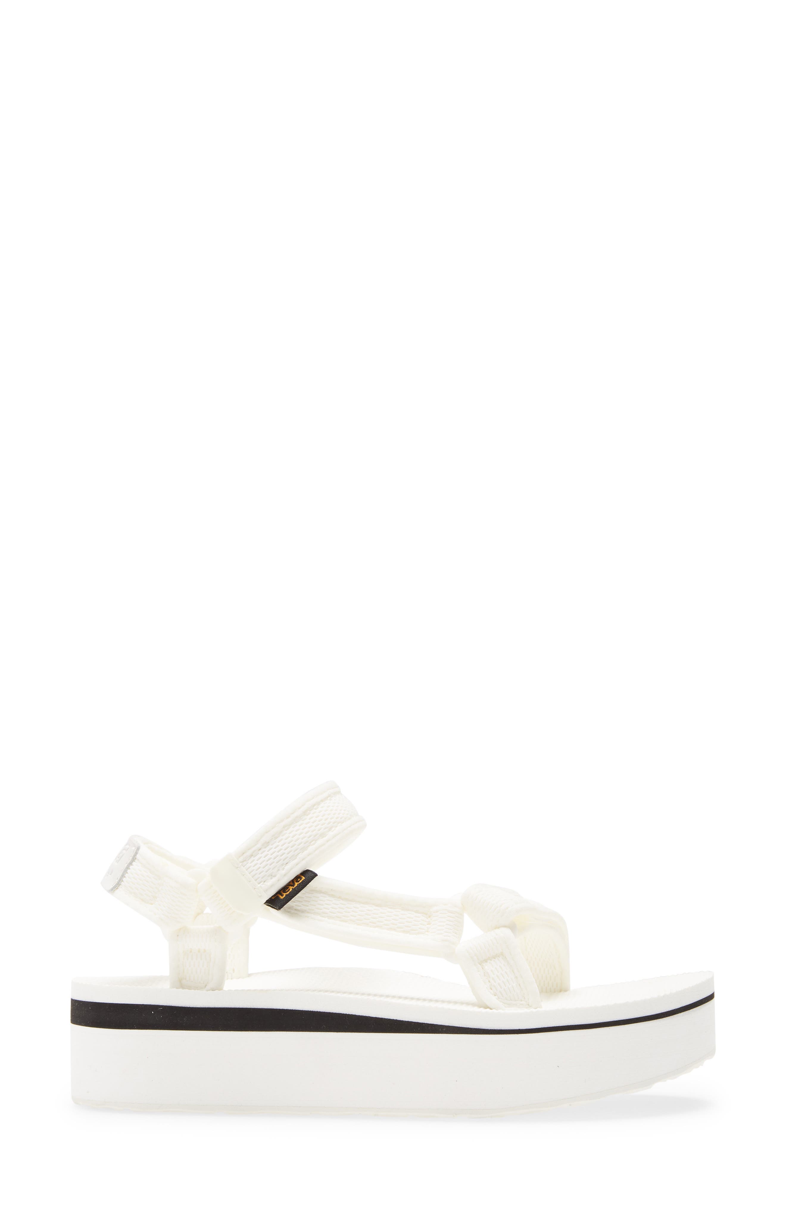 teva white flatform sandals