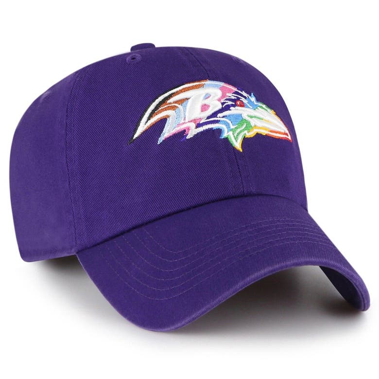 Shop 47 ' Purple Baltimore Ravens Pride Clean Up Adjustable Hat