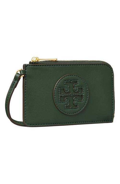 Shop Tory Burch Ella Bio Zip Card Case In Basil