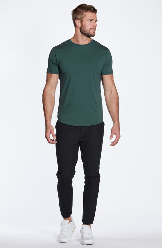 Cuts Trim Fit Crewneck Cotton Blend T-shirt In Bonsai