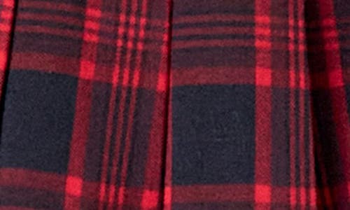 English Factory Plaid Pleated Miniskort In Red Multi