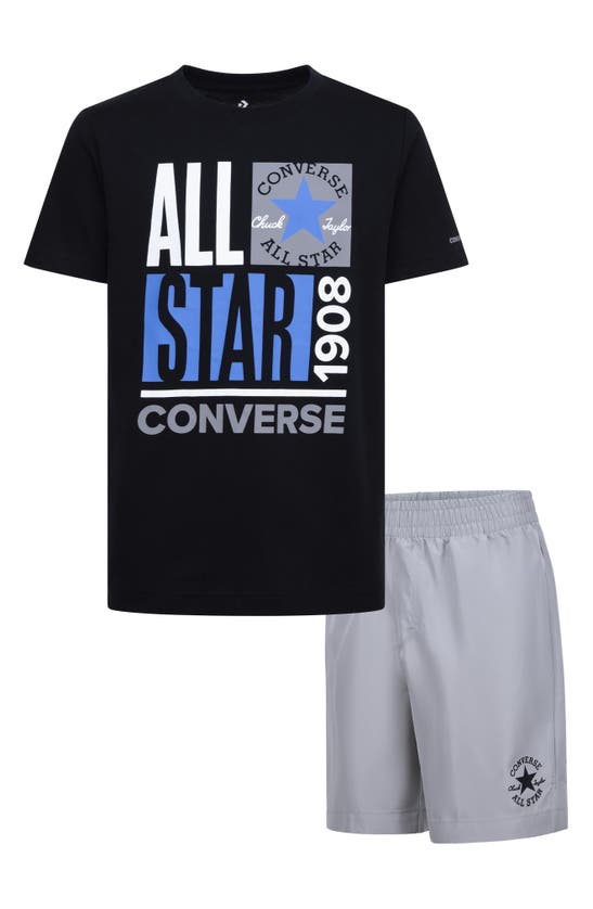 Converse Kids' All Star Logo T-shirt & Shorts Set In Totally Neutral