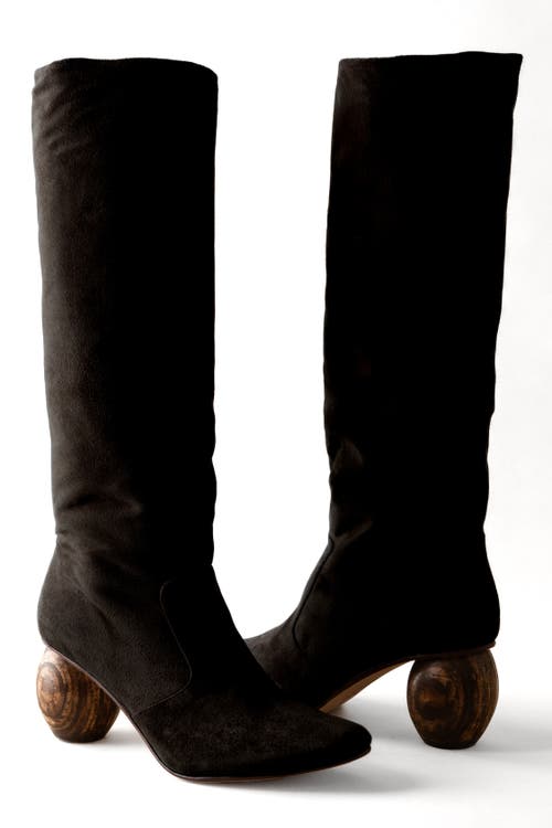 Shop Huma Blanco Quinn Boot In Coal Suede