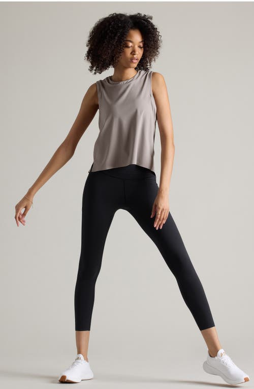 Shop Rhone Serene Crop Performance Tank In Taupe Mist