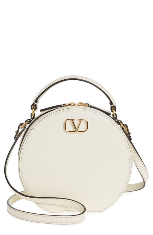 Shop Valentino Garavani Vlogo Signature Circle Crossbody Bag In Ivory