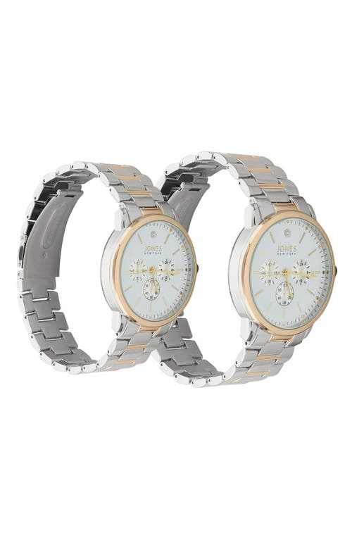 Shop Jones New York Two-piece Diamond Accent Bracelet Watch His & Hers Set In Gold/silver