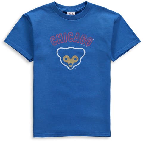 Youth Soft as a Grape Royal Los Angeles Dodgers Logo Sleeve Hit Long Sleeve  T-Shirt