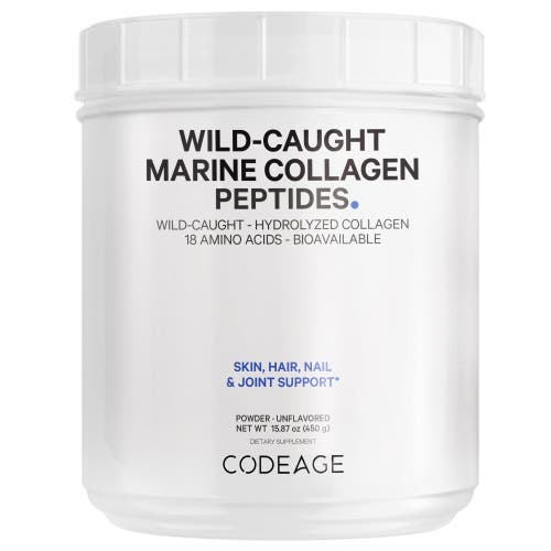 Codeage Marine Collagen Powder, Wild-Caught Hydrolyzed Fish Collagen Peptides Types 1 & 3, Non-GMO, 16 oz in White at Nordstrom