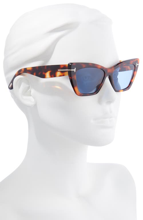 TOM FORD TOM FORD WYATT 56MM GRADIENT CAT EYE SUNGLASSES 