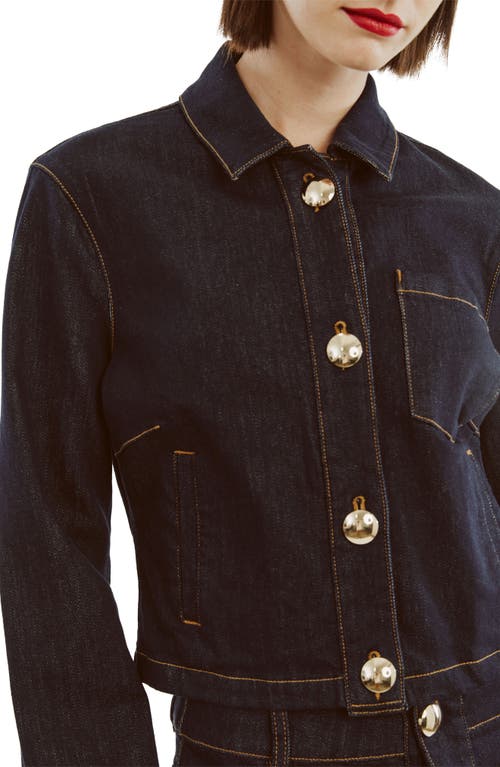 Shop Bardot Lorenzo Denim Shirt In Dark