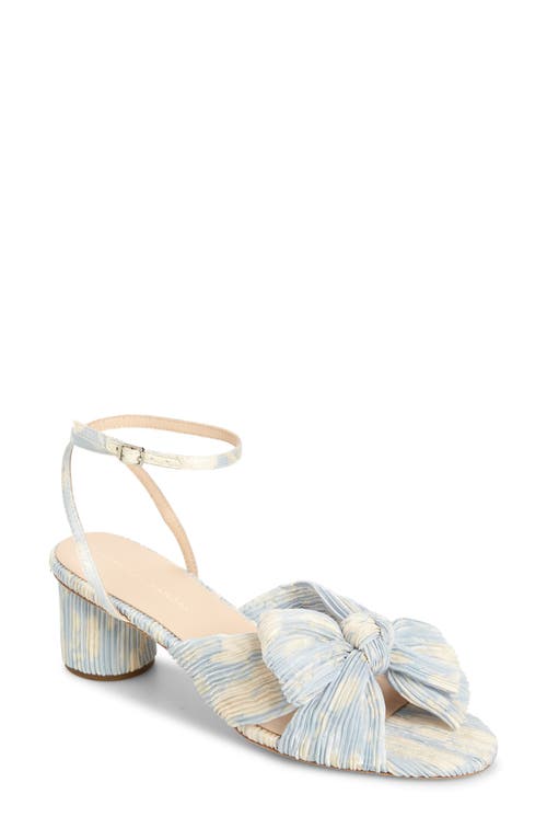 Loeffler Randall Dahlia Ankle Strap Knotted Sandal Dusty Blue Floral at Nordstrom,