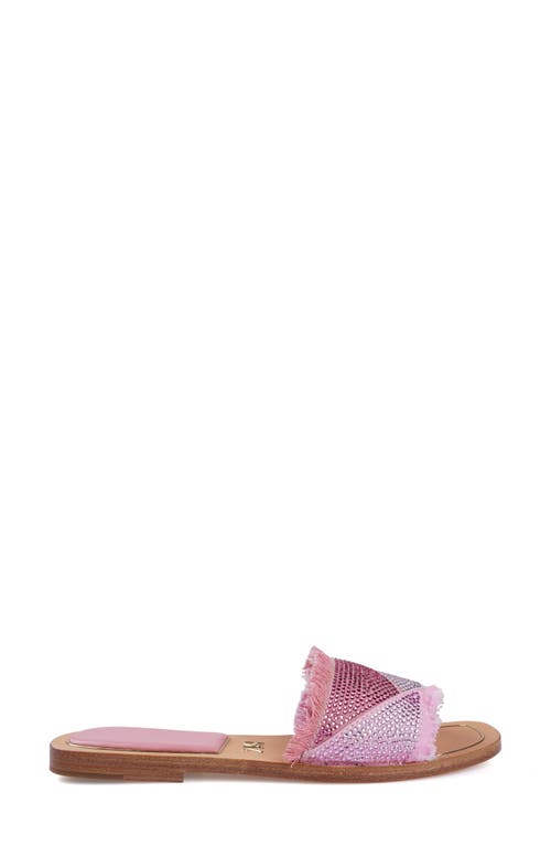 Zigi Tamy Rhinestone Slide Sandal In Pink Denim
