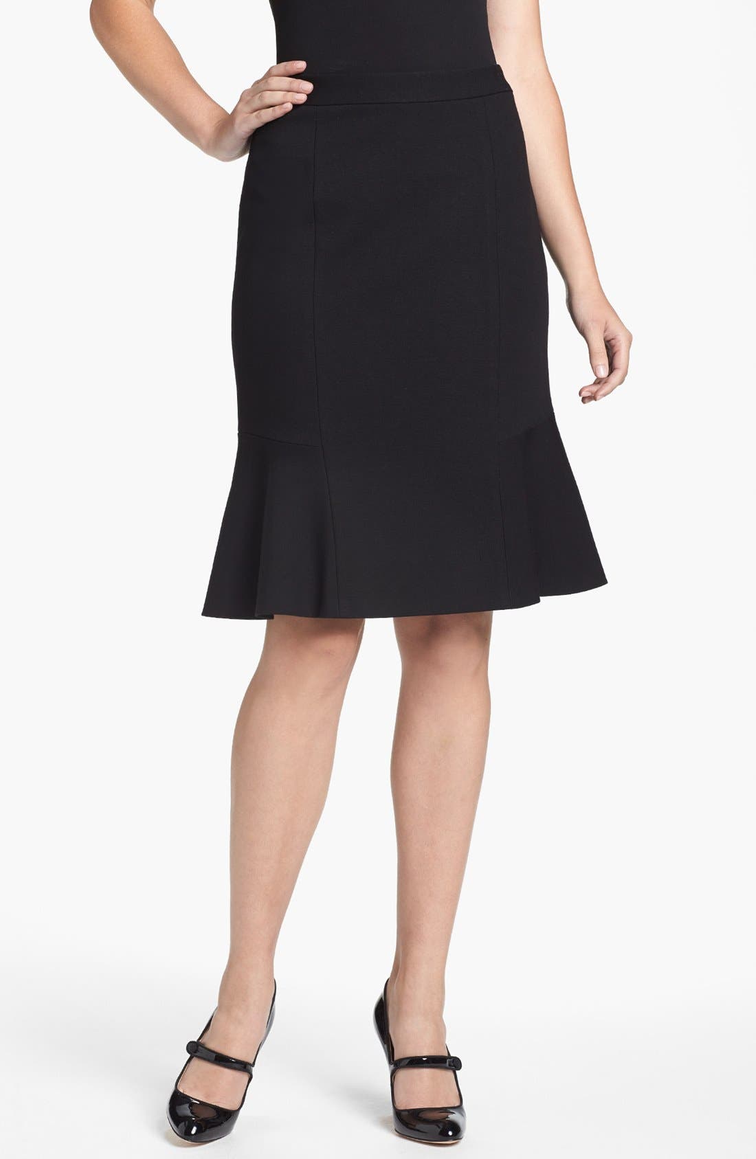 Classiques Entier® Ruffled Italian Ponte Skirt Nordstrom