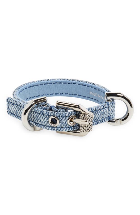 Shop Givenchy Voyou Denim Bracelet In Denim Blue