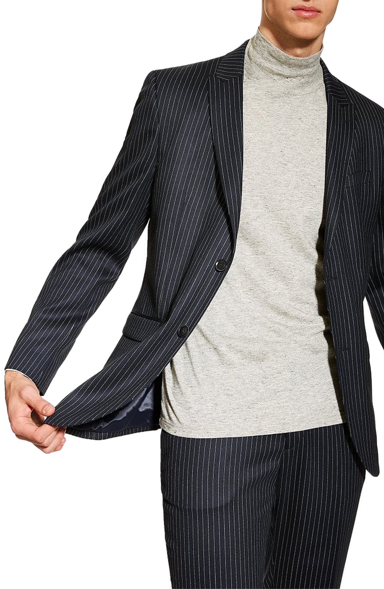 Topman Tailored Pinstripe Suit Jacket Nordstrom