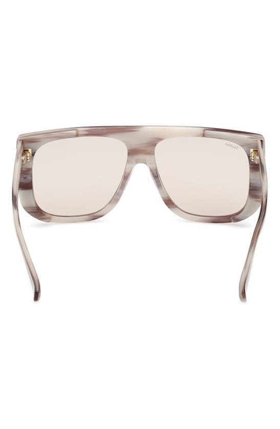 Shop Max Mara 60mm Shield Sunglasses In Grey/ Other / Brown
