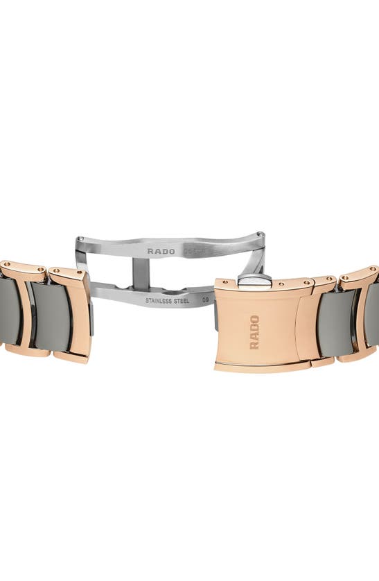 Shop Rado Centrix Open Heart Bracelet Watch, 35mm In Silver