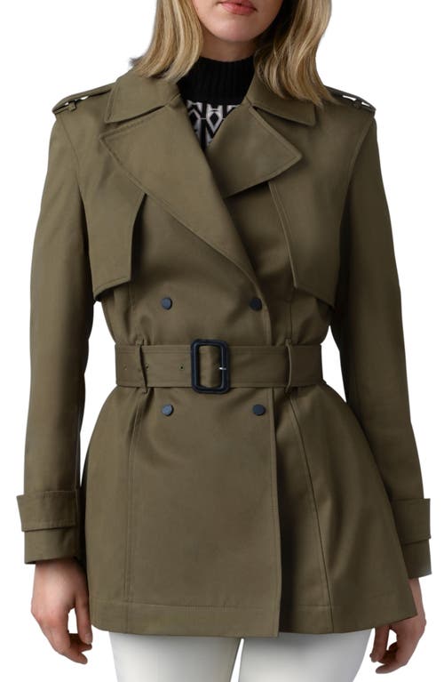 Mackage Adva Water Repellent Trench Coat in Light Military at Nordstrom, Size Medium