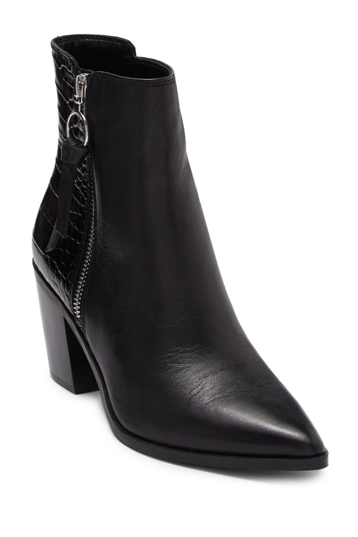 aldo black leather ankle boots