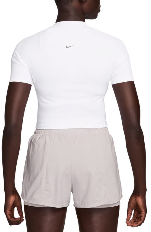 Nike Zenvy Dri-fit Rib T-shirt In White