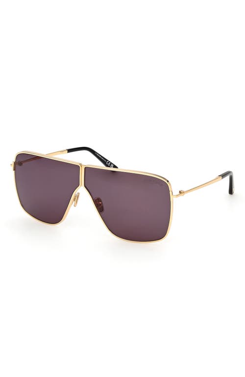 TOM FORD TOM FORD HUXLEY 68MM OVERSIZE NAVIGATOR SUNGLASSES