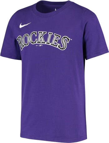 Nike Youth Nike Charlie Blackmon Purple Colorado Rockies Player Name &  Number T-Shirt