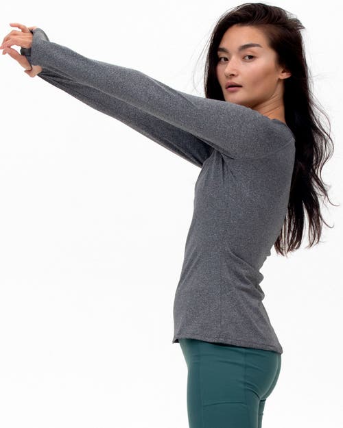 Shop Rebody Active Citizen Compression Long Sleeve Top In Heather Grey