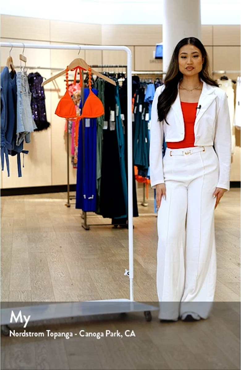 Sole Beaded Triangle Bikini Top, sales video thumbnail