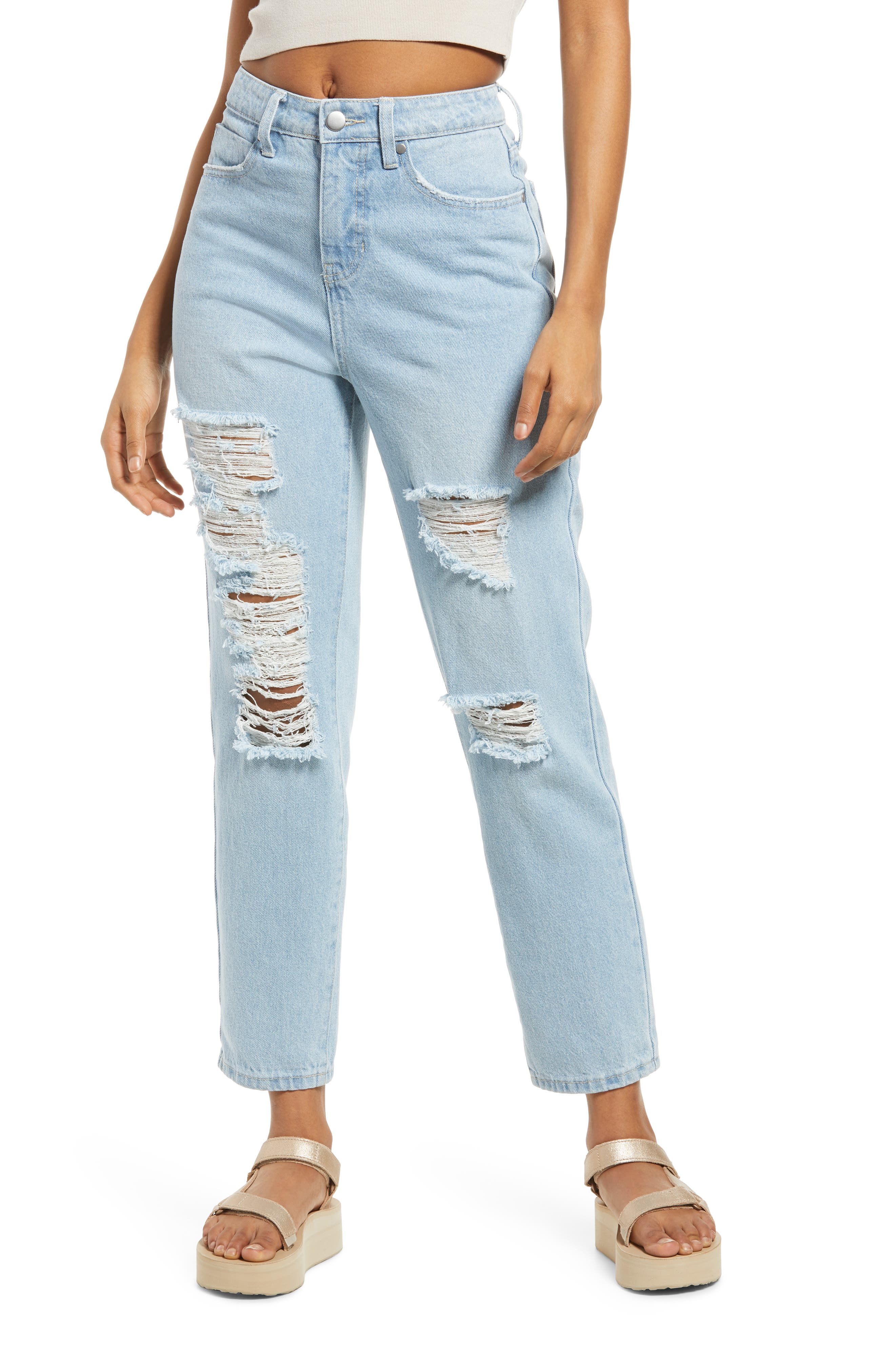 Light colored mom jeans Clearance