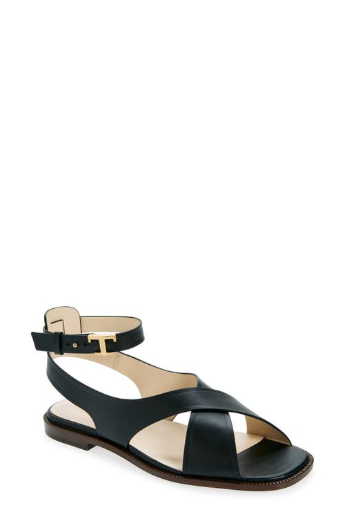 Tod's Crossover Strap Sandal Nero at Nordstrom,