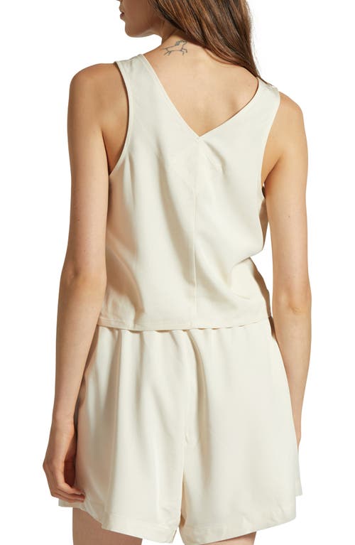 Brixton Polanco Button-up Tank In White Smoke
