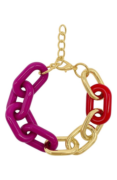 Colorful Oversized Link Bracelet