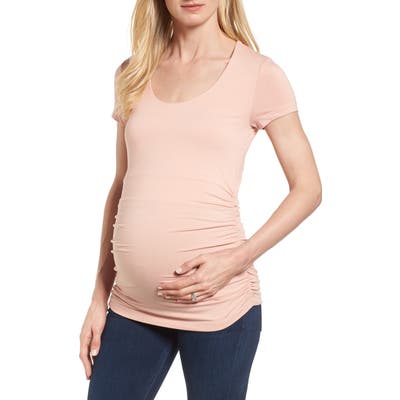 Isabella Oliver Scoop Neck Maternity Tee, Pink