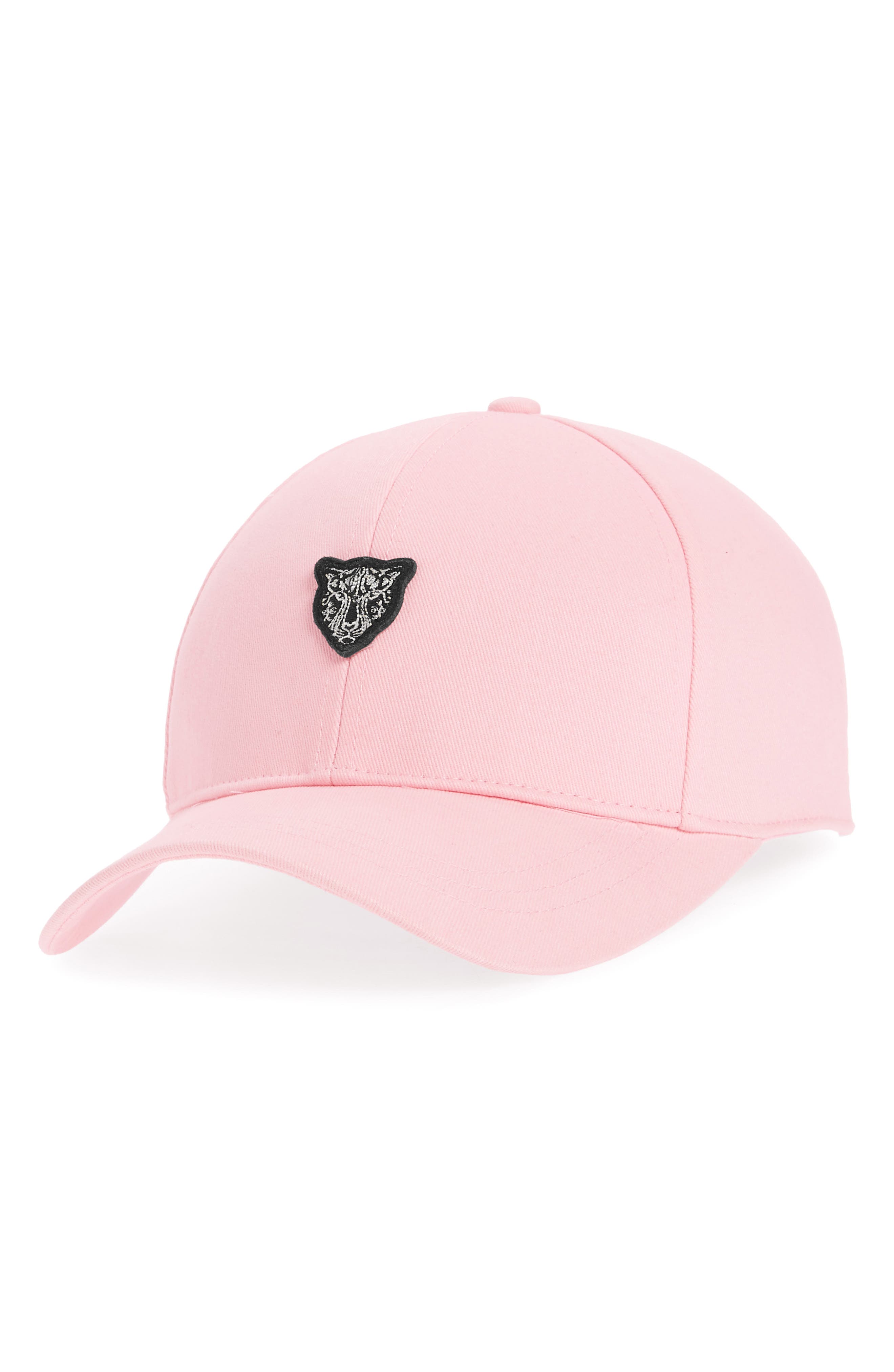 pink baseball hat