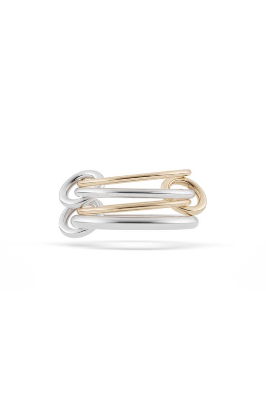 Spinelli Kilcollin Pisces Linked Stack Ring In Silver/ Yellow Gold