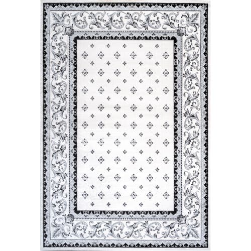 Jonathan Y Acanthus French Border Area Rug In Cream/light Gray