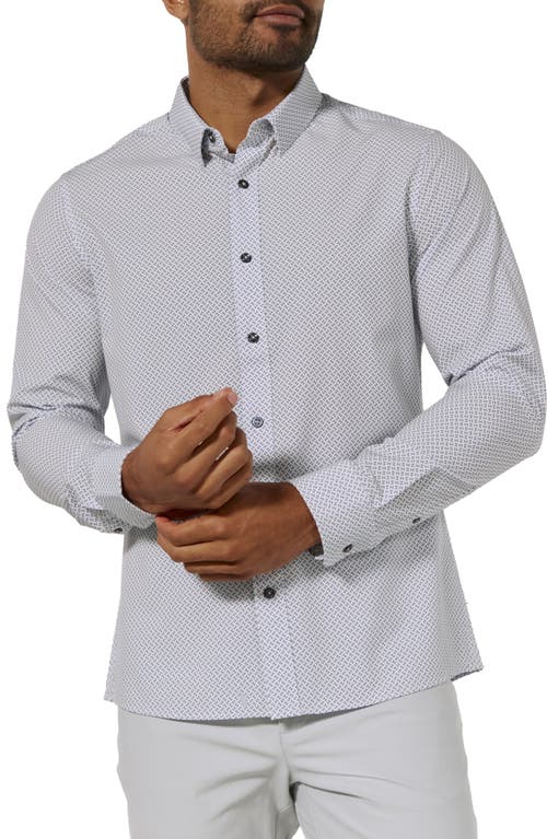 7 Diamonds Axton Performance Button-Up Shirt in White 