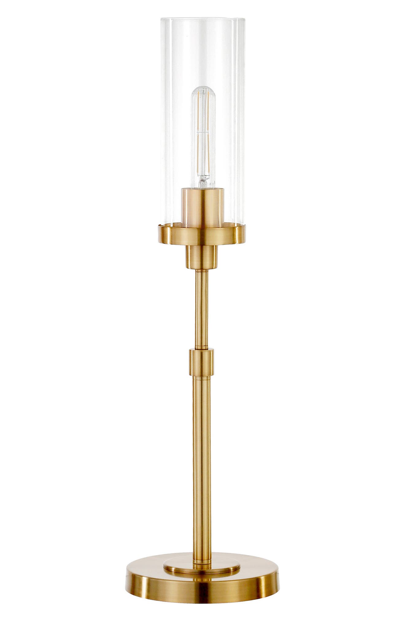 Hudson & Canal Frieda Brass Table Lamp With Clear Glass Shade ModeSens