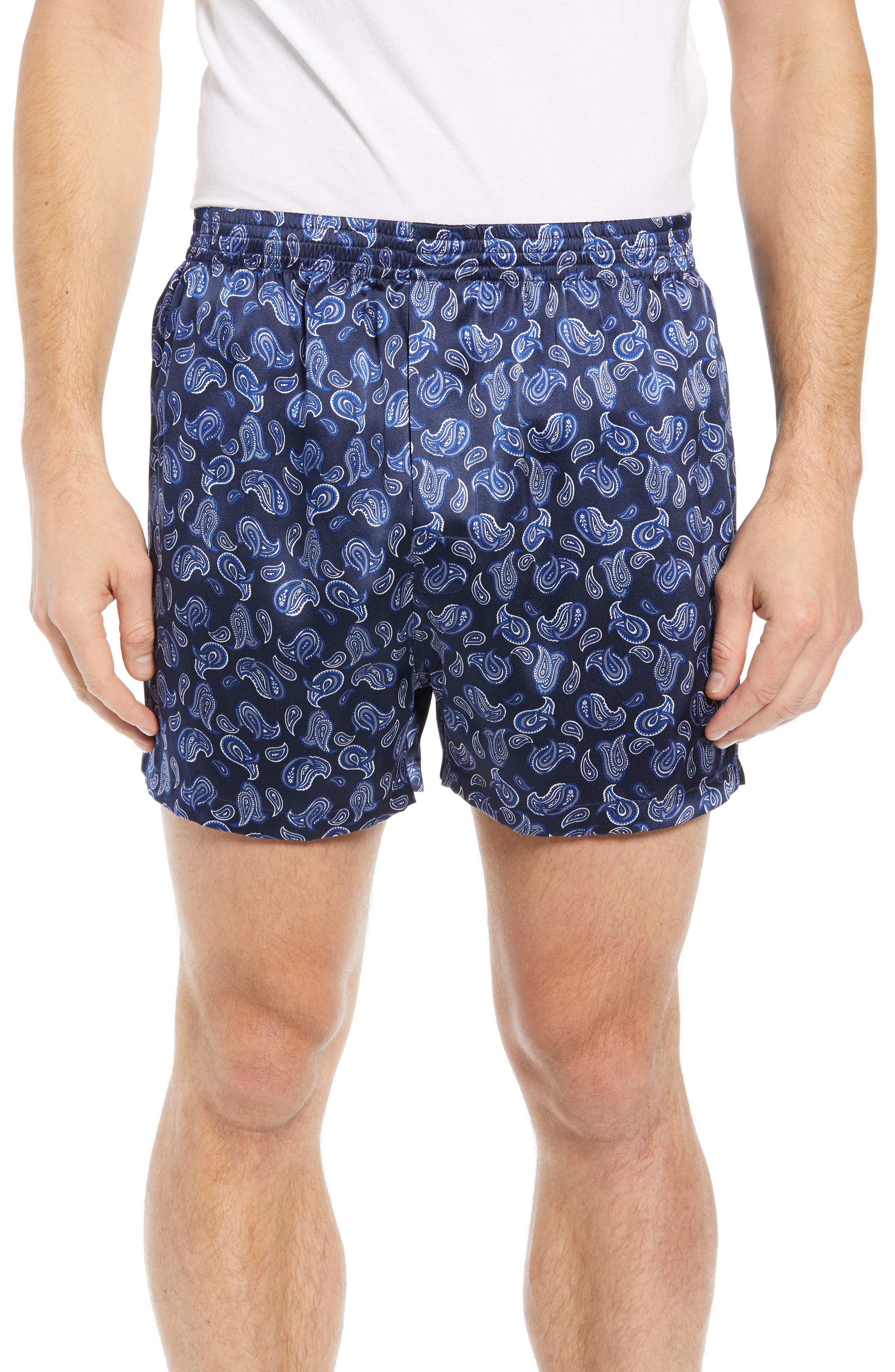 Majestic International Sapphire Silk Boxers Nordstrom