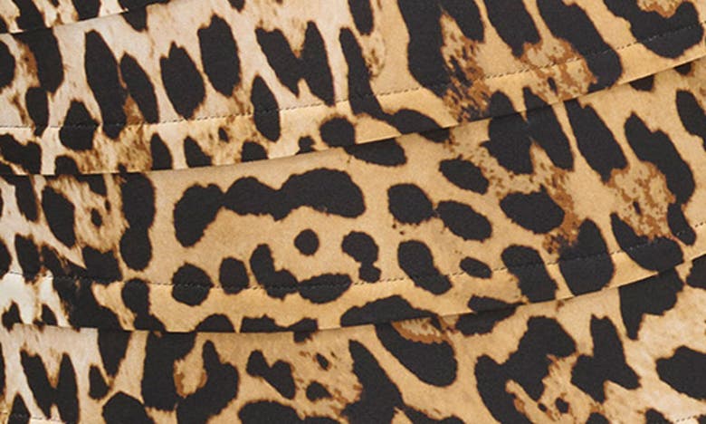 Shop Dkny Cheetah Print One-piece Swimsuit In Black/ Brownmulti