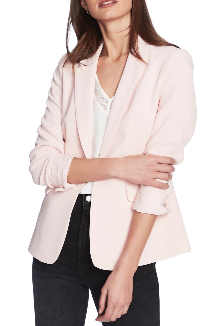 Textured Crepe One-Button Blazer $28.48 (80% off)