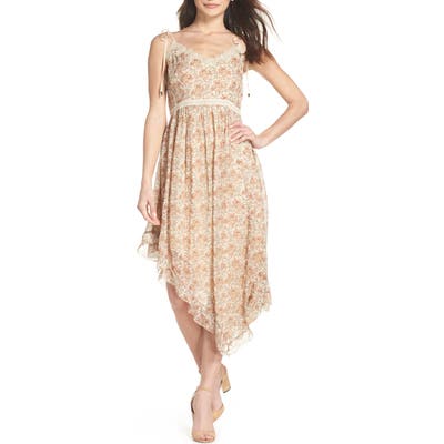 Paige Aubrey Floral Print Dress, Beige