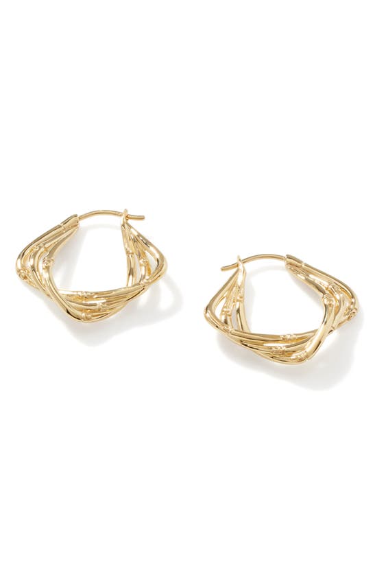 John Hardy Bamboo Twisted Hoop Earring In Gold