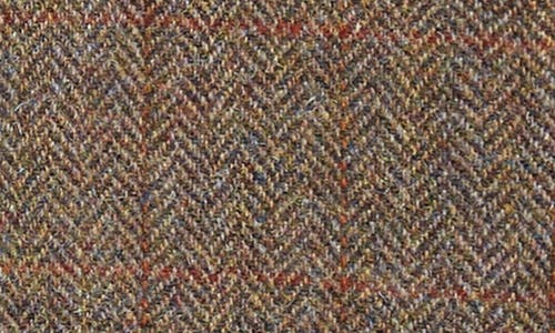 Palmes Cedric Wool Herringbone Topcoat In Brown Herringbone