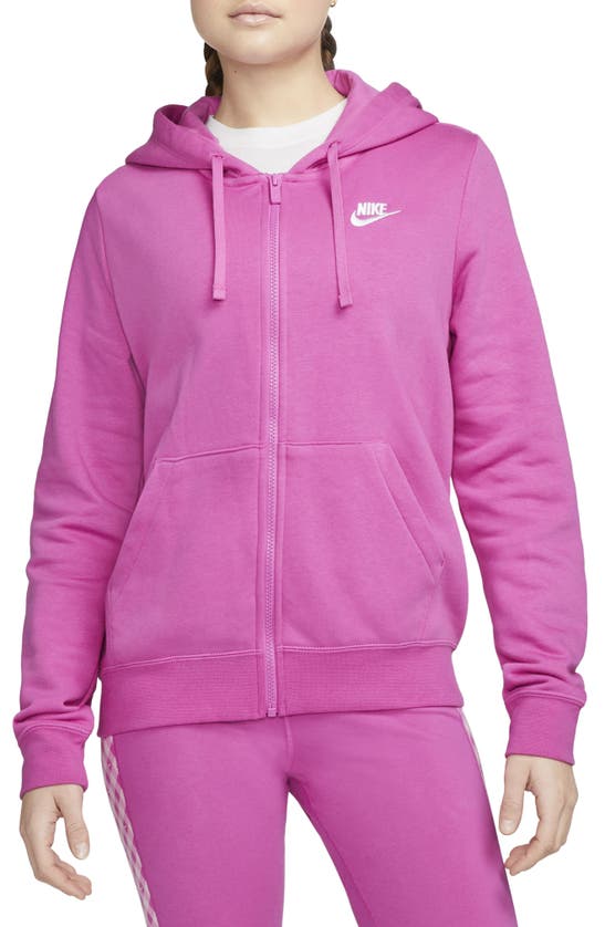 Nike Women's  Sportswear Club Fleece Full-zip Hoodie In Pink