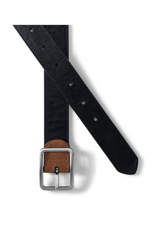 Shop Lands' End School Uniform Kids Reversible Belt In Brown/black