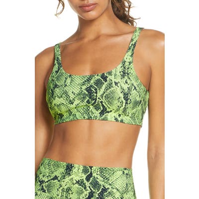 Alo Vapor Snakeskin Print Sports Bra