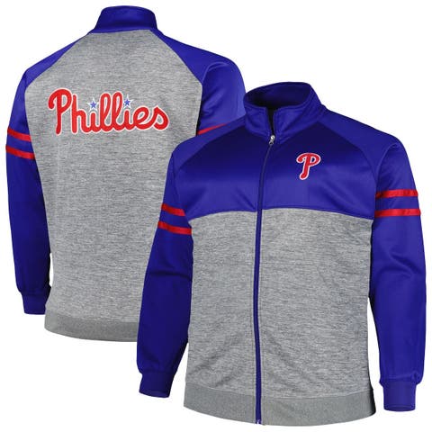 Profile Men's Royal/Heather Gray Los Angeles Dodgers Big & Tall Raglan Full-Zip Track Jacket