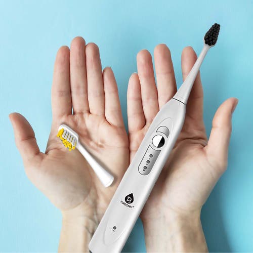 Pursonic Charcoal Infused Bristles Electric Toothbrush Replacement Brush Heads In White